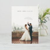 Faire-part Nous avons noué le nœud Calligraphie Photo Noir et (Debout devant)