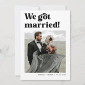 Faire-part Nous avons noué le nœud Mariage rétro audacieux Ph (Devant)