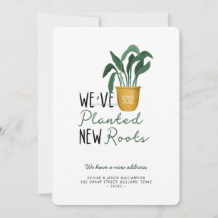 Faire-part Nous avons planté de nouvelles racines aquarelle P