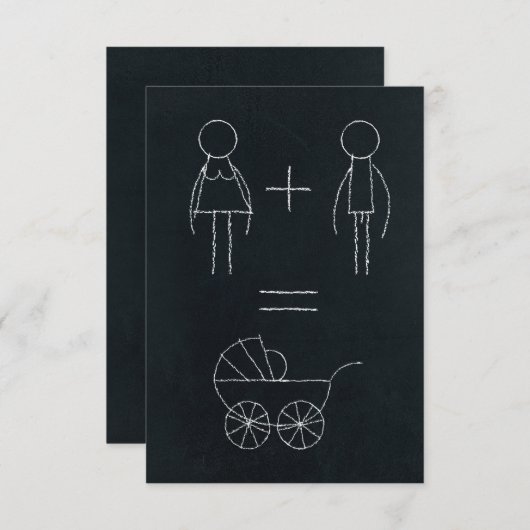 Faire-part Nous avons un bébé (Devant / Derrière)