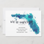 Faire-part Nous déménageons Aquarelle Floride Déménagement (Devant)