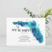 Faire-part Nous déménageons Aquarelle Floride Déménagement (Debout devant)
