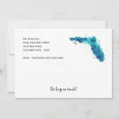Faire-part Nous déménageons Aquarelle Floride Déménagement (Dos)