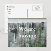 Faire-part Nous déménageons ~ carte postale (Devant / Derrière)