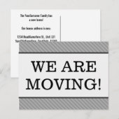 Faire-part "NOUS DÉMÉNAGEONS !" Carte postale de changement d (Devant / Derrière)