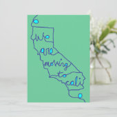 Faire-part nous déménageons en Californie (Debout devant)