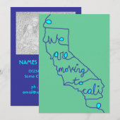 Faire-part nous déménageons en Californie (Devant / Derrière)