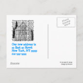 Faire-part Nous Déplaçons La Carte Postale (Dos)