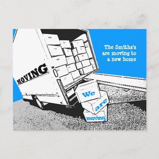 Faire-part Nous Déplaçons La Carte Postale (Devant)