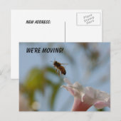 Faire-part Nous déplaçons la carte postale (Devant / Derrière)