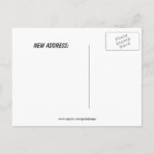 Faire-part Nous déplaçons la carte postale (Dos)