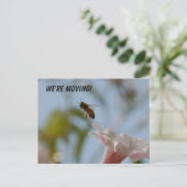 Faire-part Nous déplaçons la carte postale (Debout devant)