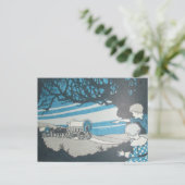 Faire-part NOUS DÉPLAÇONS la carte postale de la caravane à c (Debout devant)