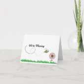 Faire-part Nous déplaçons l'abeille de miel (Devant)