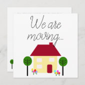 Faire-part Nous Déplaçons Une Nouvelle Adresse Modifiable (Devant / Derrière)