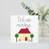 Faire-part Nous Déplaçons Une Nouvelle Adresse Modifiable (Debout devant)