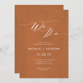 Faire-part Nous faisons texte de script de rouille élégant in (Devant / Derrière)