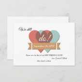 Faire-part Nous Faisons Toujours Nouveau Mariage Date Faire-p (Devant / Derrière)