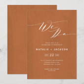 Faire-part Nous faisons un texte de script rouillé élégant po (Devant / Derrière)