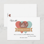 Faire-part Nous fixons toujours une nouvelle date pour le mar (Devant / Derrière)