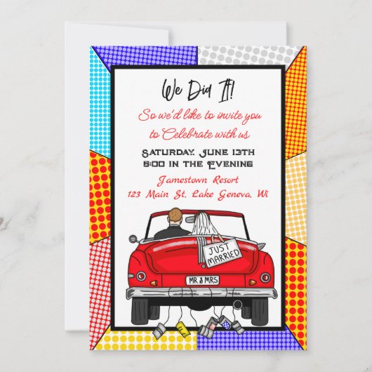 Faire-part Nous L'Avons Fait | Nous Avons Été Elopés | A été  (Devant)