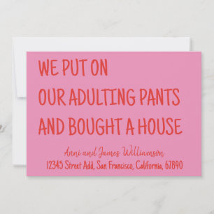 Faire-part Nous Mettons Nos Pantalons Adultes Et Achetons Une