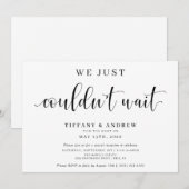 Faire-part Nous n'avons pas pu attendre le mariage (Devant / Derrière)