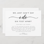 Faire-part Nous ne pouvons pas dire que je fais un mariage à (Devant / Derrière)