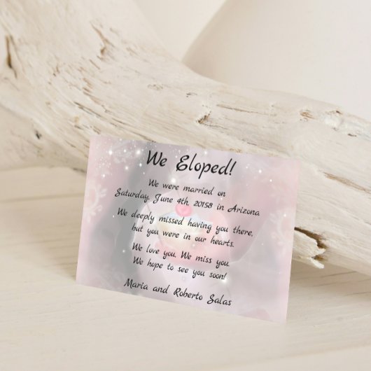 Faire-part Nous nous sommes enfuis 3