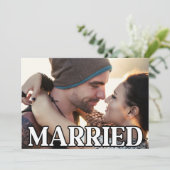 Faire-part Nous nous sommes enfuis Mariage Moderne Photo de m (Debout devant)