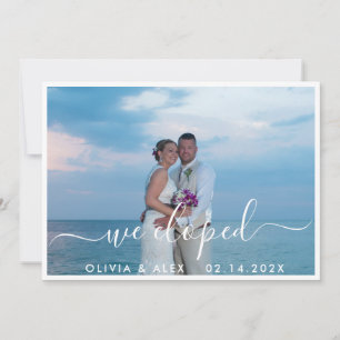 Faire-part Nous nous sommes enfuis Mariage sur mesure avec ph