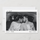 Faire-part Nous nous sommes enfuis Photo Écriture manuscrite  (Devant)