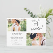 Faire-part Nous Nous Sommes Mariés 2 Photo Script Mariage Coe (Debout devant)