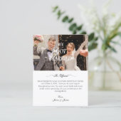 Faire-part Nous nous sommes mariés annonce photo de mariage (Debout devant)