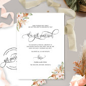 Faire-part Nous nous sommes mariés, Earthy Blooms, Mariage de