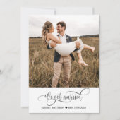 Faire-part Nous Nous Sommes Mariés, Élégant Mariage Photo (Devant)