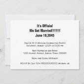 Faire-part Nous nous sommes mariés en toute intimité Photo de (Dos)
