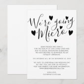 Faire-part Nous Passons à un Micro Mariage Petit Réduction de (Devant / Derrière)