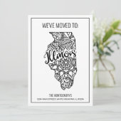 Faire-part Nous sommes allés à Illinois State Floral Mandala (Debout devant)