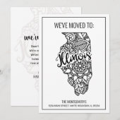 Faire-part Nous sommes allés à Illinois State Floral Mandala (Devant / Derrière)