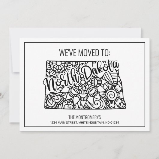 Faire-part Nous sommes allés à North Dakota State Floral Mand (Devant)