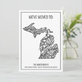 Faire-part Nous sommes allés au Michigan State Floral Mandala (Debout devant)