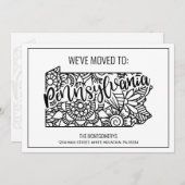 Faire-part Nous sommes allés en Pennsylvanie State Floral Man (Devant / Derrière)