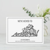 Faire-part Nous sommes allés en Virginie State Floral Mandala (Debout devant)