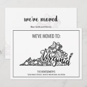 Faire-part Nous sommes allés en Virginie State Floral Mandala (Devant / Derrière)