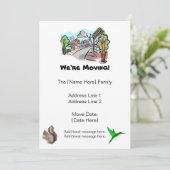 Faire-part Nous sommes en train de déplacer des annonces (Debout devant)