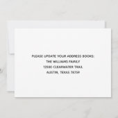 Faire-part Nous sommes en train de déplacer l'adresse du domi (Dos)