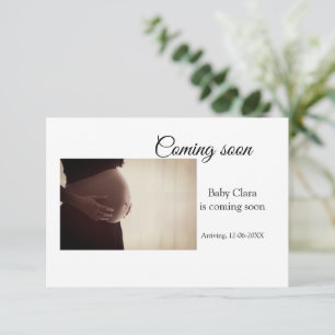 Faire-part nous sommes enceinte ajouter nom bébé date grosses