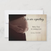 Faire-part nous sommes enceinte ajouter nom bébé date grosses (Dos)