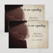 Faire-part nous sommes enceinte ajouter nom bébé date grosses (Devant / Derrière)